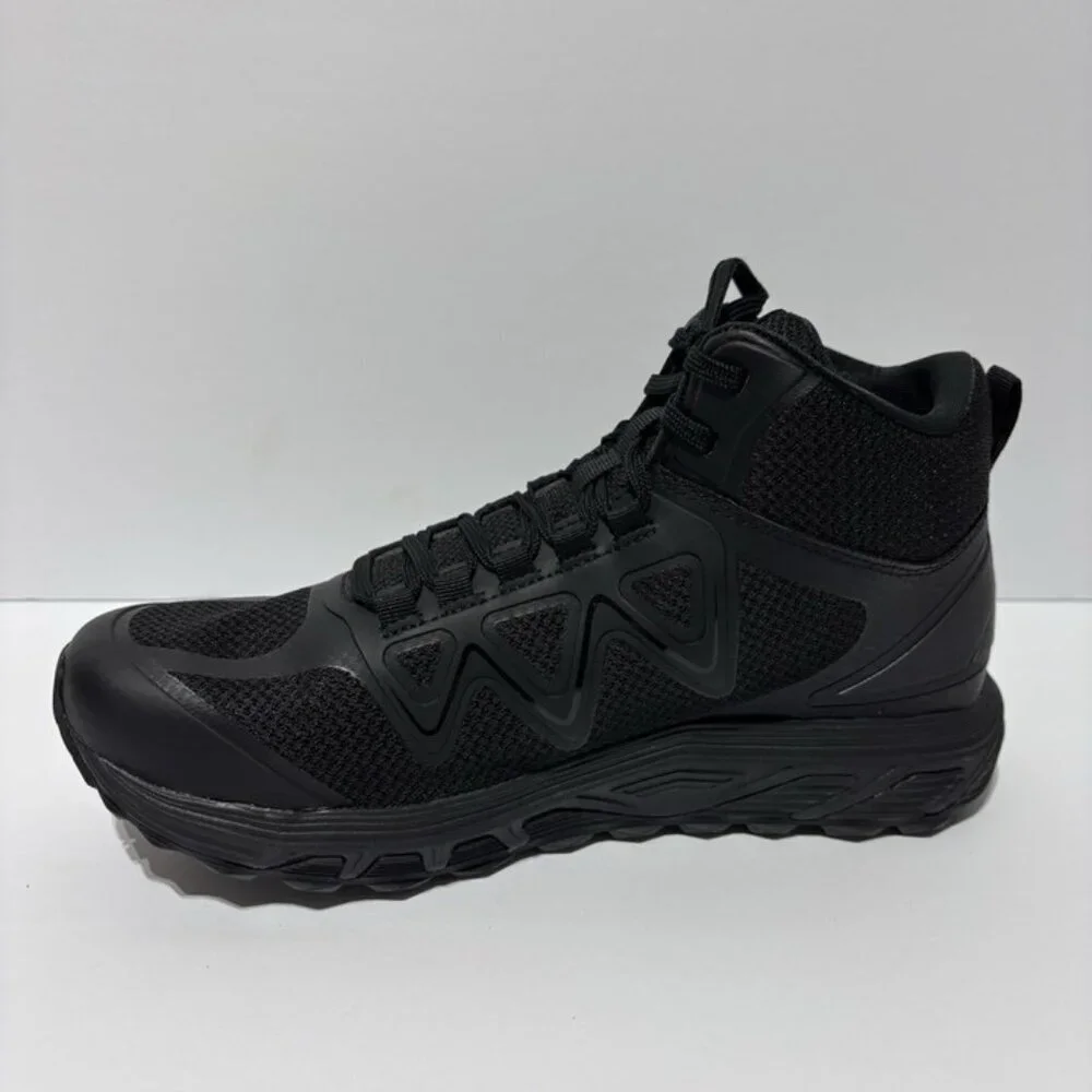 Bates Men’s Rush Mid Cut Black Sneakers, Size 8.5 EW